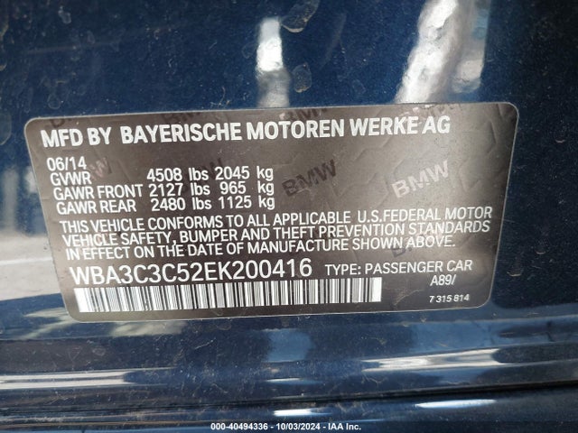 WBA3C3C52EK200416 BMW 320i Xdrive