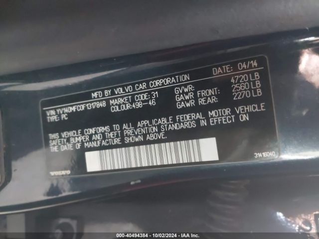 YV140MFC0F1317848 Volvo S60 T5 Premier Plus