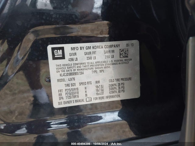 KL4CJDSB5EB557394 Buick Encore Premium