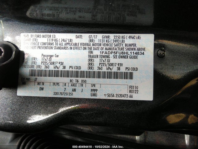 Ford C-max Energi Titanium 2017 1FADP5FU8HL114834 Image 9