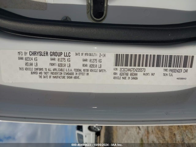 2C3CCAAG7EH235573 Chrysler 300