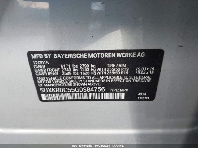 5UXKR0C55G0S84756 BMW X5 Xdrive35i