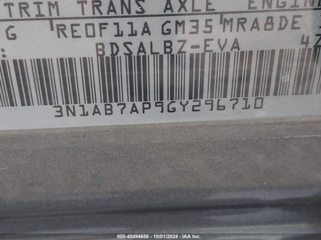 3N1AB7AP9GY296710 Nissan SENTRA S