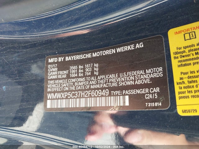 2017 MINI HARDTOP WMWXP5C37H2F60949 Photo 8