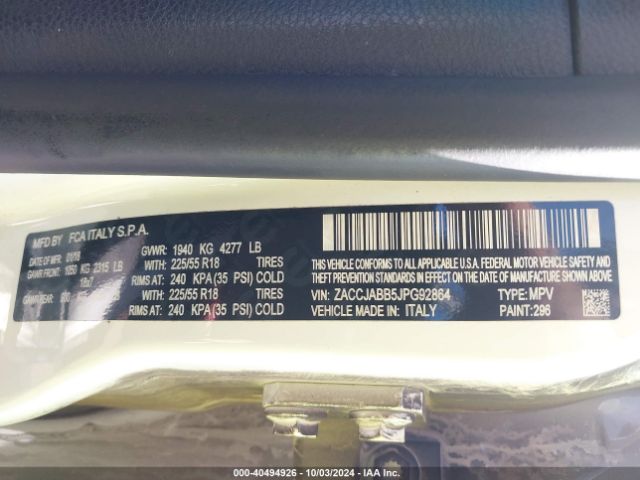 ZACCJABB5JPG92864 Jeep Renegade Latitude Fwd