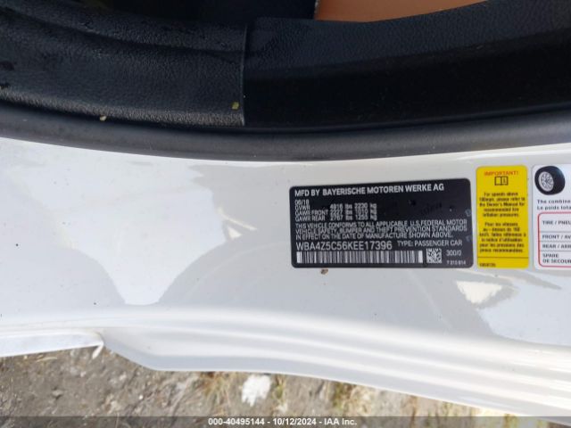WBA4Z5C56KEE17396 BMW 440I