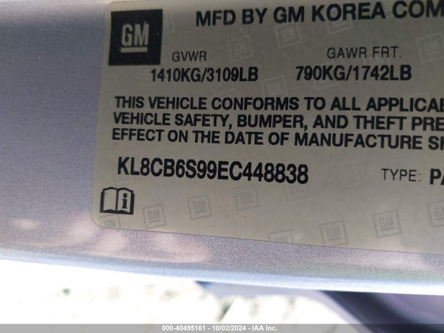 Chevrolet Spark Ls Auto 2014 KL8CB6S99EC448838 Image 9