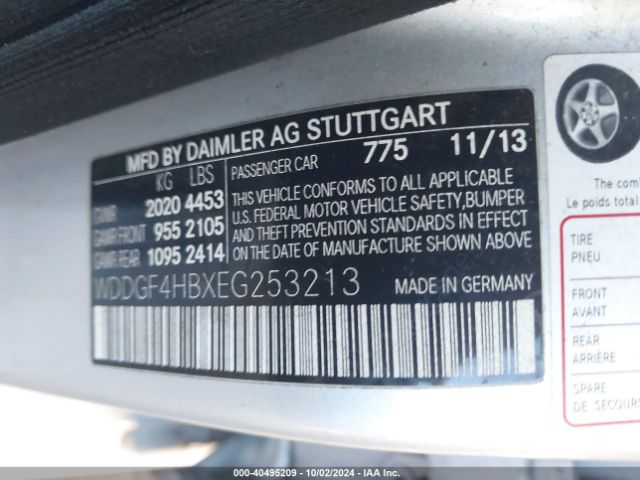 WDDGF4HBXEG253213 Mercedes-Benz C 250 Luxury/sport