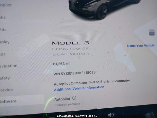 2019 TESLA MODEL 3 5YJ3E1EB3KF418023 Photo 6