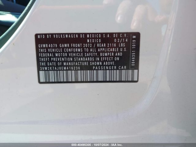 3VW2K7AJ8EM416236 Volkswagen Jetta 2.0l S