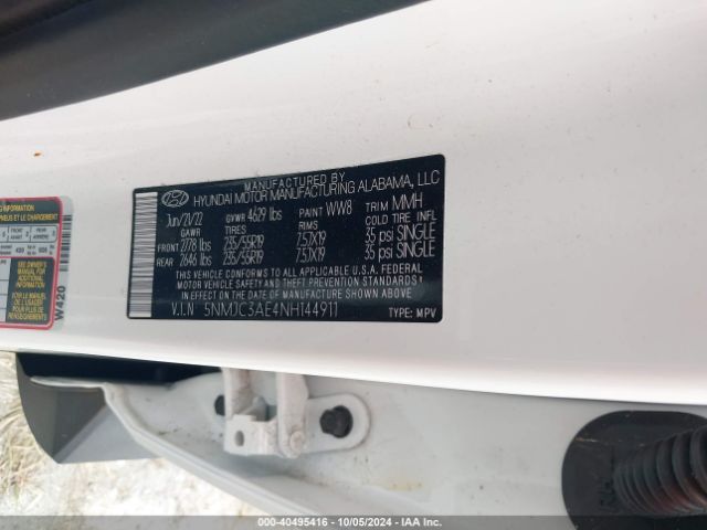 2022 HYUNDAI TUCSON 5NMJC3AE4NH144911 Photo 8