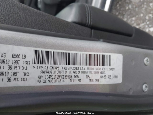 Dodge Durango Special Service 2015 1C4RDJFG9FC139508 Image 9