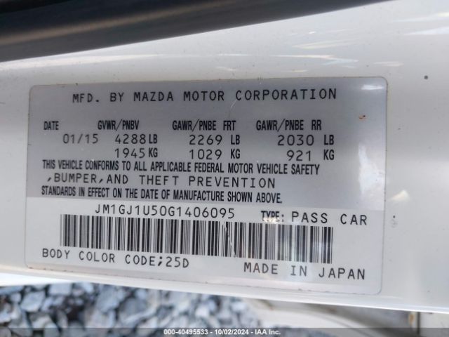 JM1GJ1U50G1406095 Mazda Mazda6 I Sport
