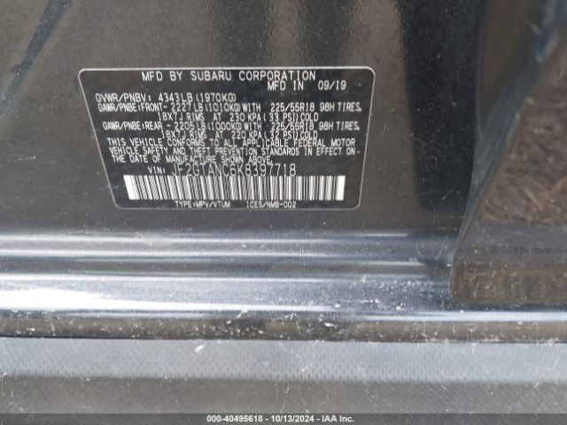 JF2GTANC6K8397718 Subaru Crosstrek 2.0i Limited