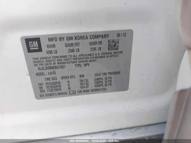 KL4CJDSB6EB541821 Buick Encore Premium