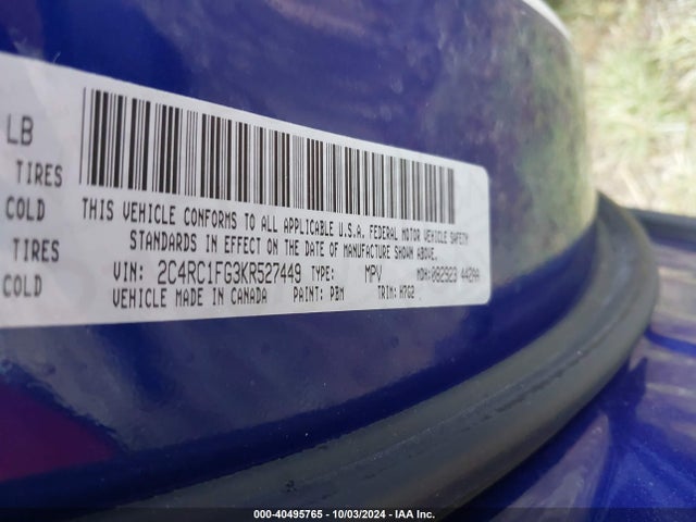 Chrysler Pacifica Touring Plus 2019 2C4RC1FG3KR527449 Image 9