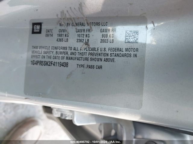1G4PR5SK2F4119438 Buick Verano Convenience Group