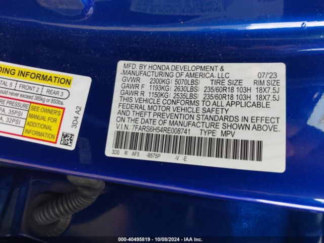 7FARS6H54RE008741 Honda Cr-v Hybrid Sport