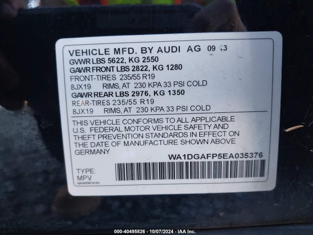 WA1DGAFP5EA035376 Audi Q5 3.0t Premium Plus