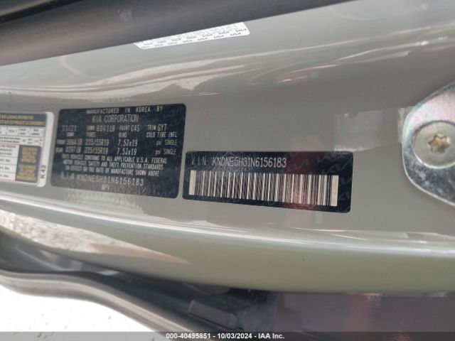 KNDNE5H31N6156183 KIA Carnival Mpv Sx Prestige