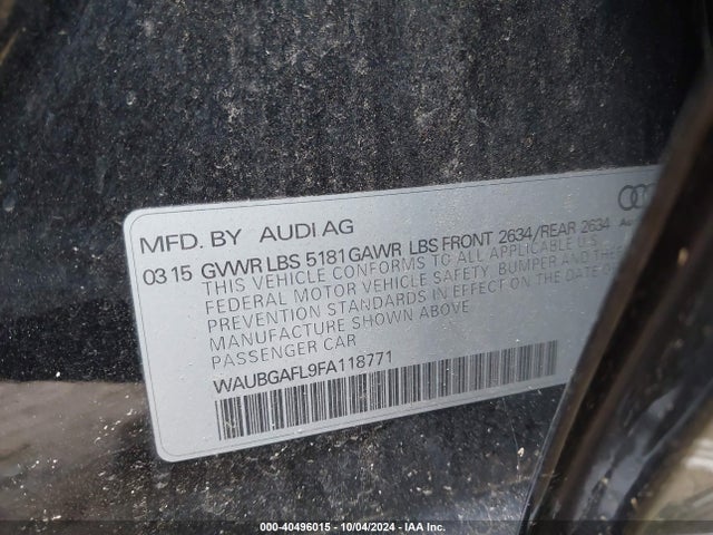 WAUBGAFL9FA118771 Audi S4 3.0t Premium Plus
