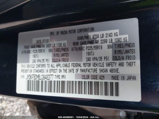 JM3KFBDM6L0848377 Mazda Cx-5 Grand Touring