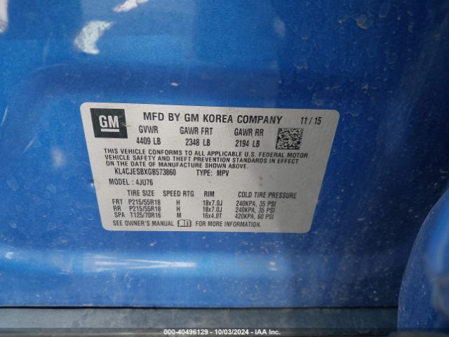 KL4CJESBXGB573860 Buick Encore