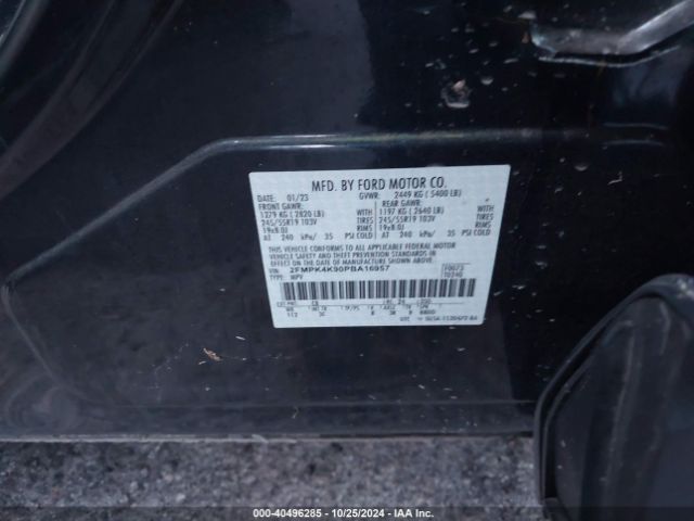 2FMPK4K90PBA16957 Ford Edge Titanium