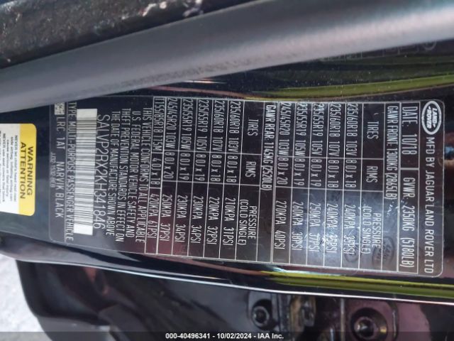 SALVP2RX2KH341846 Land Rover Range Rover Evoque Se/se Premium