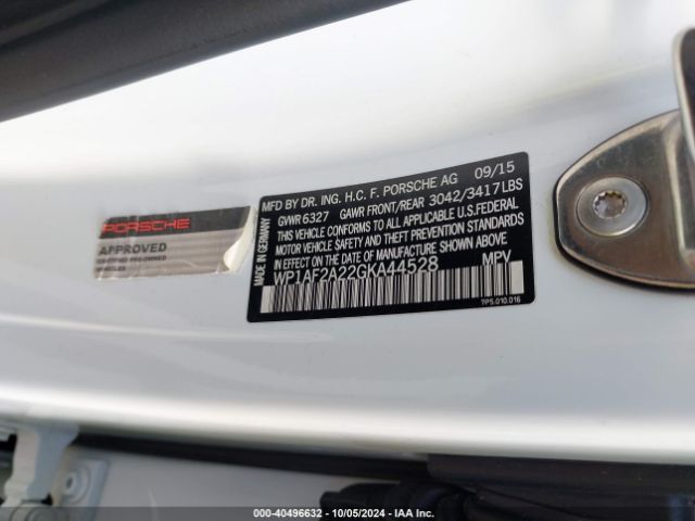 WP1AF2A22GKA44528 Porsche Cayenne Diesel