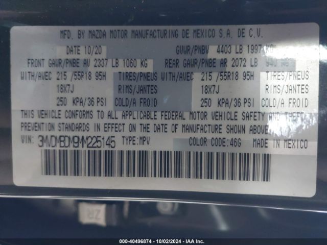 3MVDMBDM9MM225145 Mazda Cx-30 Premium