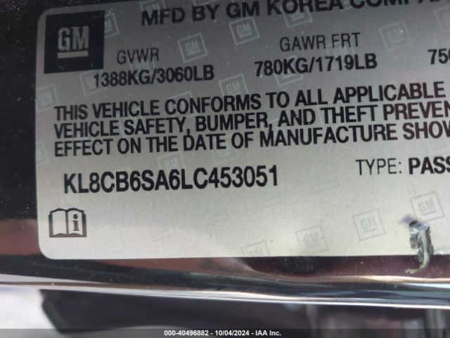 KL8CB6SA6LC453051 Chevrolet Spark Fwd Ls Automatic