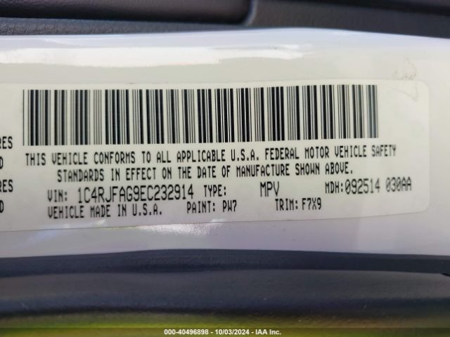 1C4RJFAG9EC232914 Jeep Grand Cherokee Laredo