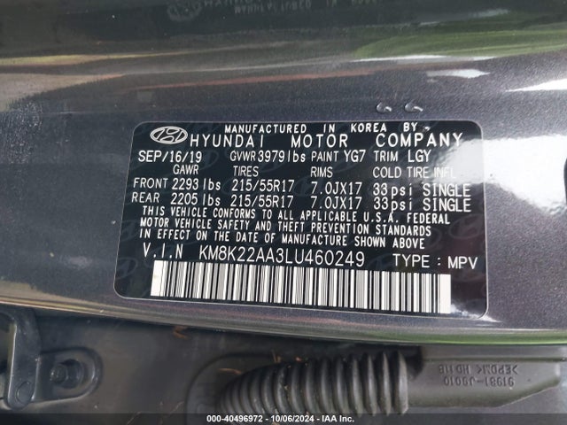 Hyundai Kona Sel 2020 KM8K22AA3LU460249 Image 9