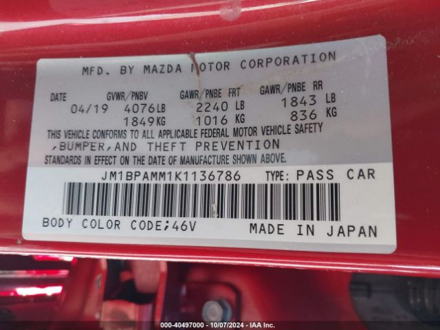 JM1BPAMM1K1136786 Mazda Mazda3 Preferred Package