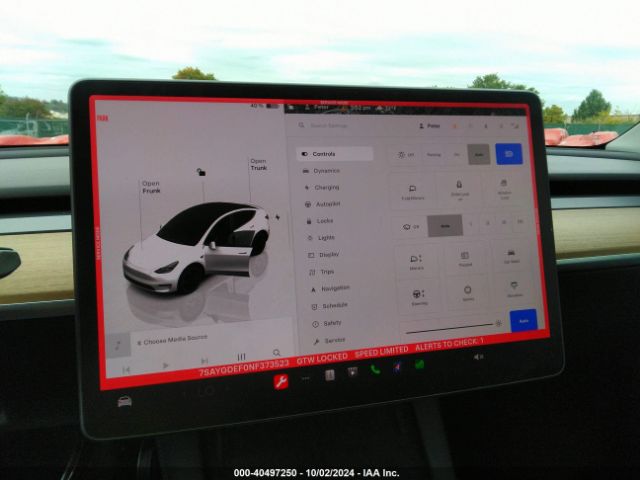 7SAYGDEF0NF373523 Tesla Model Y Performance Dual Motor All-wheel Drive