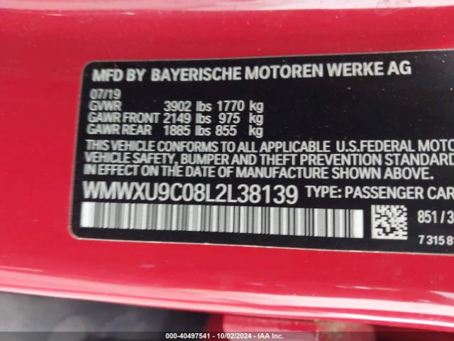 WMWXU9C08L2L38139 Mini Hardtop Cooper S