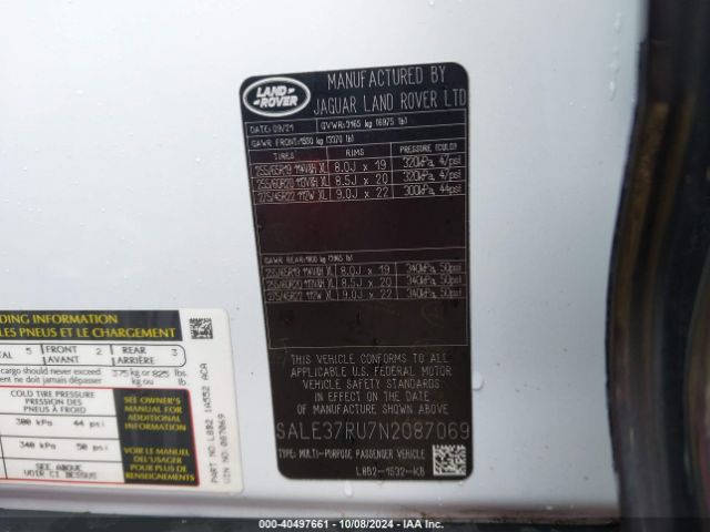 SALE37RU7N2087069 Land Rover Defender 110 X-dynamic Hse