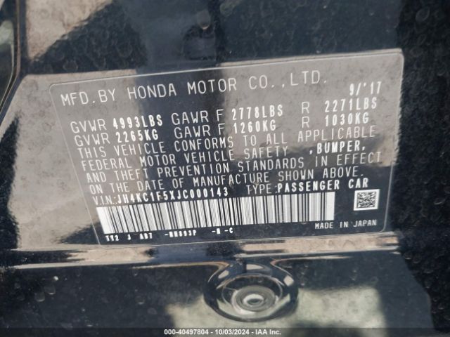 JH4KC1F5XJC000143 Acura RLX