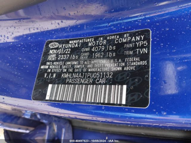 KMHLN4AJ1PU051132 Hyundai Elantra Hybrid Limited
