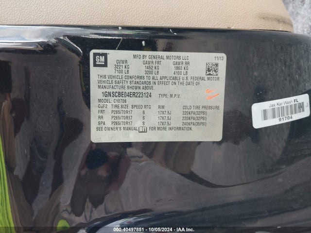 Chevrolet Tahoe Lt 2014 1GNSCBE04ER223124 Image 9