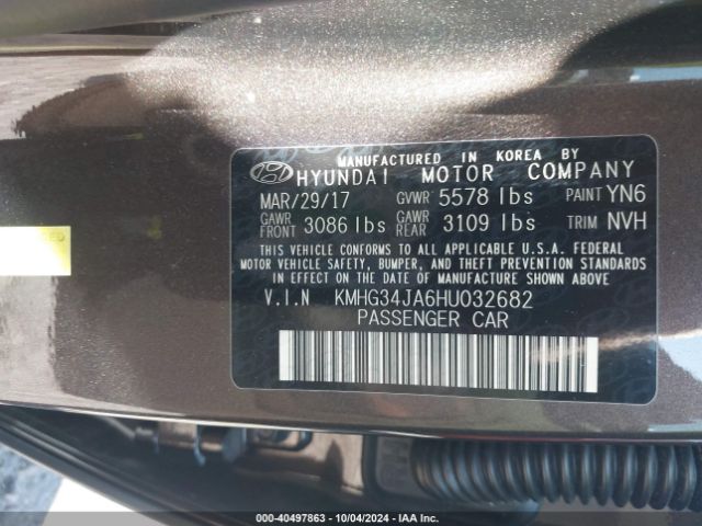 KMHG34JA6HU032682 Genesis G90 3.3t Premium