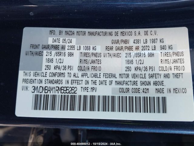 3MVDMBAM1RM695262 Mazda Cx-30 2.5 S