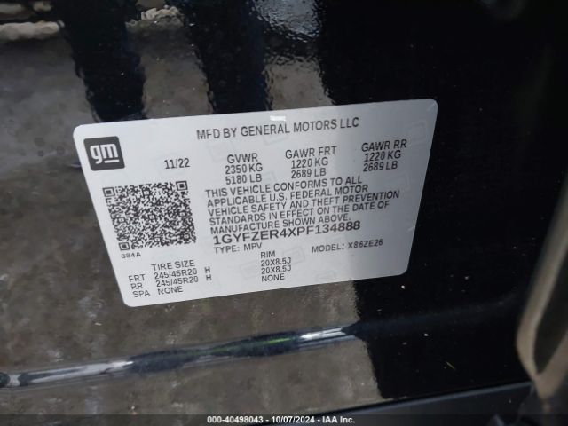 1GYFZER4XPF134888 Cadillac Xt4 Fwd Sport