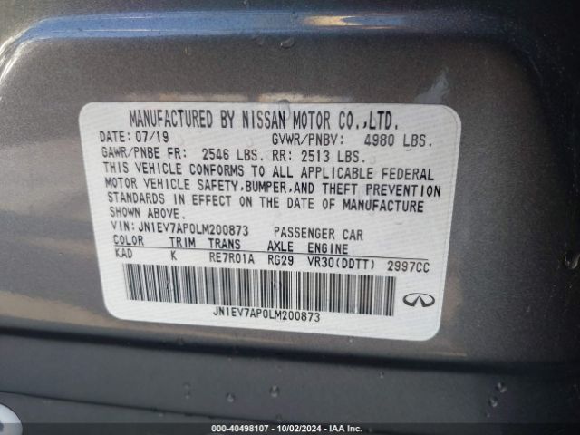 JN1EV7AP0LM200873 Infiniti Q50 SPORT