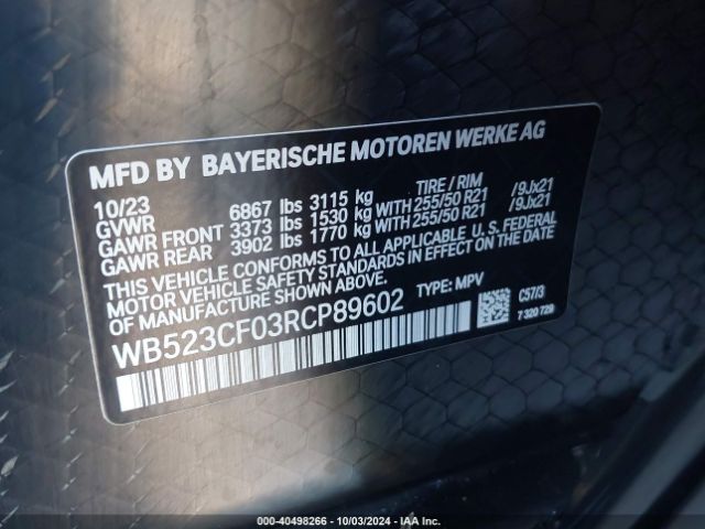 WB523CF03RCP89602 BMW Ix Xdrive50