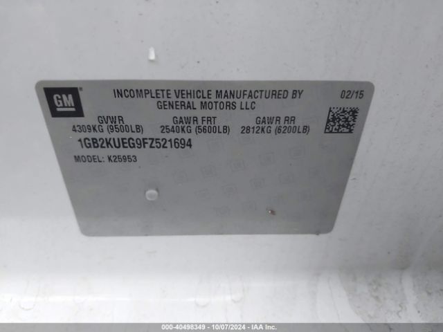 1GB2KUEG9FZ521694 Chevrolet Silverado 2500hd Wt