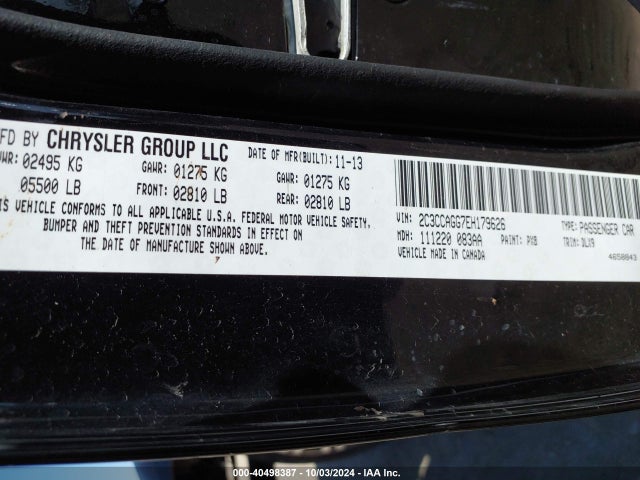 Chrysler 300 300s 2014 2C3CCAGG7EH179626 Image 9