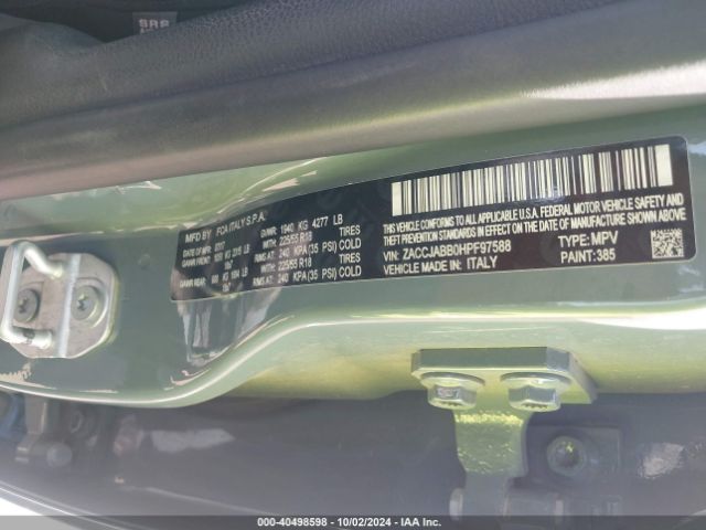 ZACCJABB0HPF97588 Jeep Renegade Latitude Fwd