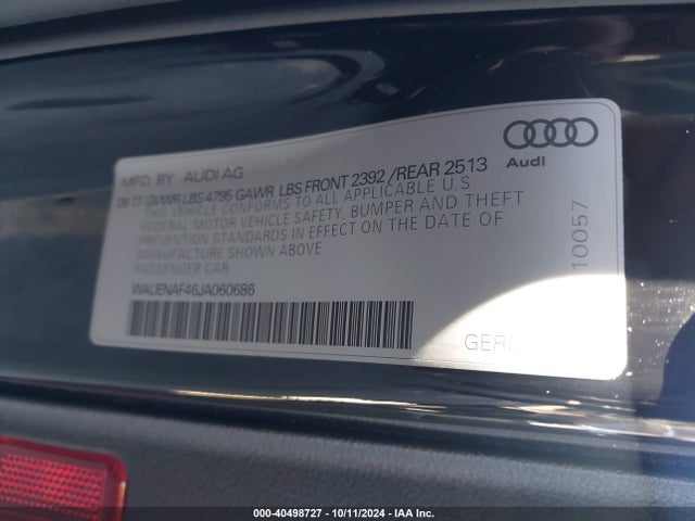 2018 AUDI A4 WAUENAF46JA060686 Photo 8